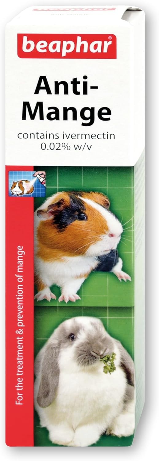 BEAPHAR ANTI MANGE SKIN TREATMENT SPRAY GUINEA PIGS RABBITS PET RATS 75ML