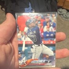 Topps 2018 Update Ronald Acuña Jr. Rookie Card Atlanta Braves MLB Baseball SSP. rookie card picture