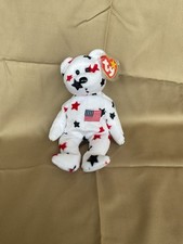RARE RETIRED Ty Glory the Bear Plush Toy -Tag errors!!