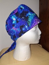 Woman's Galaxy Medical Surgical Tie Scrub Hat