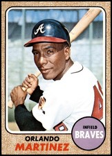 1968 Topps #578 Orlando Martinez Braves 8 - NM/MT