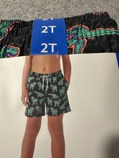 Boys Resort Swim Trunks With Built-In Liner By Member s Mark 2T Dinosaur Theme