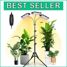 Dimmable Full Spectrum LED Grow Lamp for All Indoor Plants - Adjustable Height