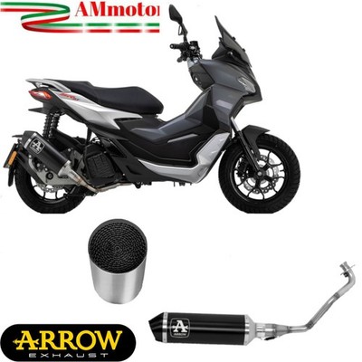Auspuff Komplette Motorrad Aprilia SR200 GT 2022 Arrow Urban Aluminium Genehmigt