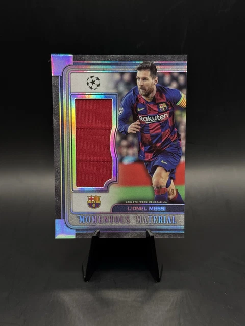 2019-20 Topps Museum UCL Lionel Messi Momentous Material Jumbo Relic /99