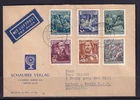 EAST GERMANY DDR 1955 FDC SET BIRTH ANNIVERSARY OF ENGELS AIR MAIL TO AUST#C2276