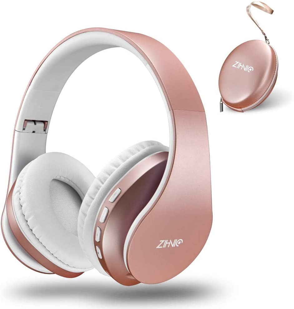 Bluetooth Headphones Over-Ear, Foldable Wireless and Wired Stereo Headset Micro