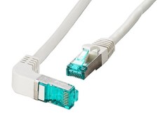 EFB RJ45 Patch Cable S/FTP Cat.6A LSZH One-Side 90  Angled Grey
