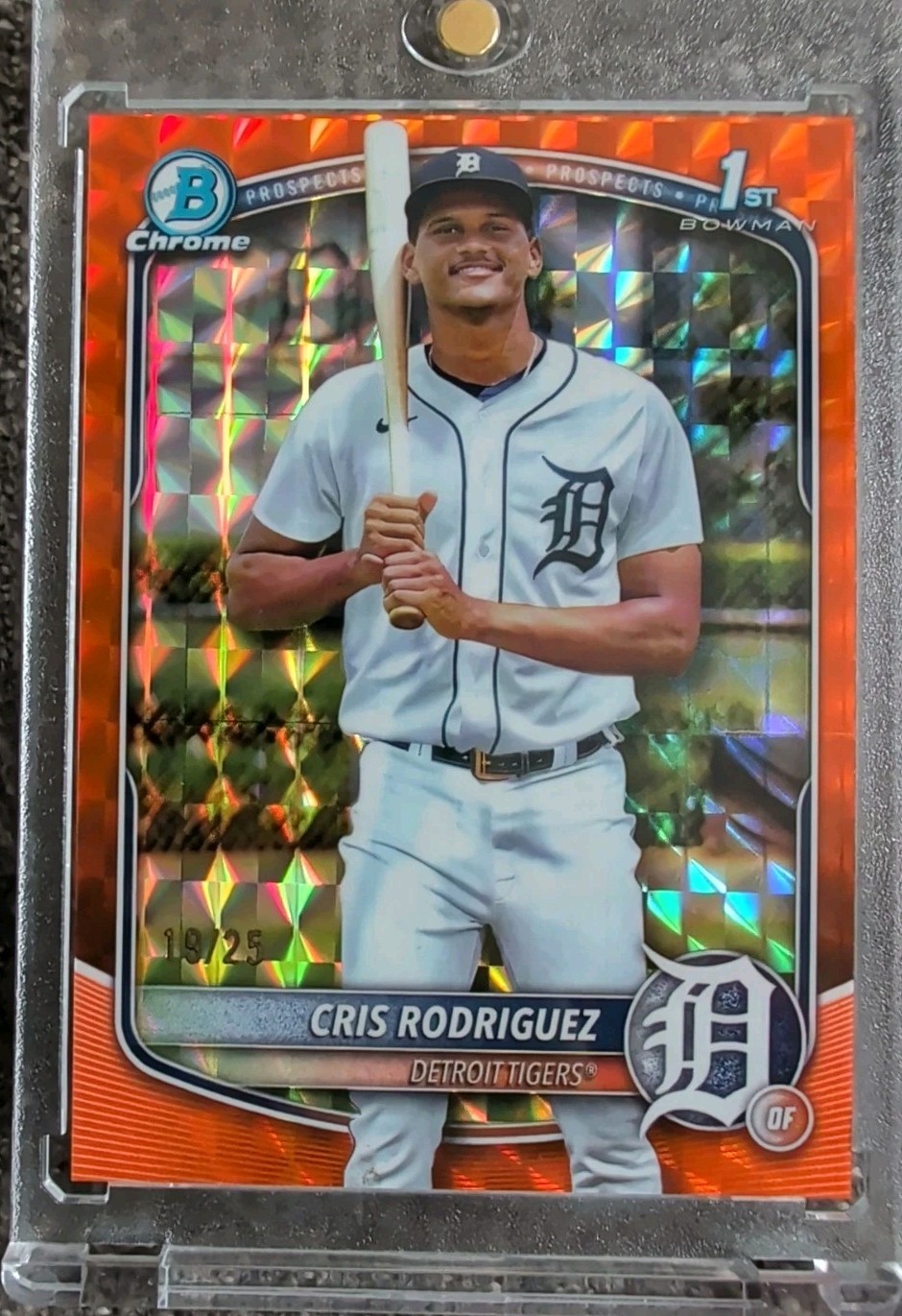 2025 Bowman Chrome Cris Rodriguez 1st Orange Geometric Refractor /25 #BCP-250
