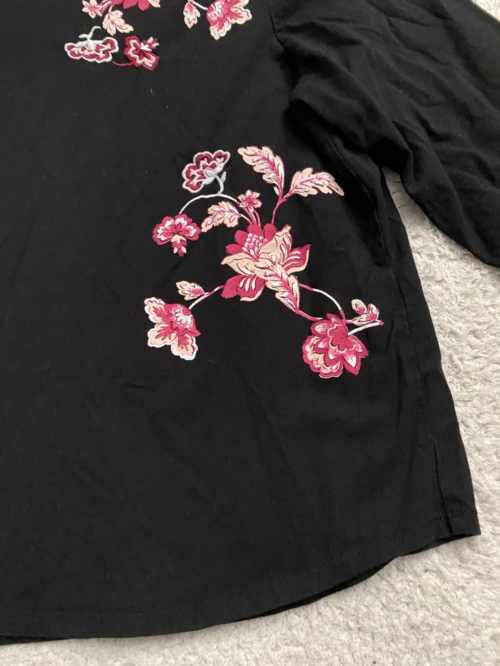 Camiseta Chico's Mujer Floral Manga 3/4 Cuello Redondo Multicolor Talla 3 (US 16) Foto 2 de 4