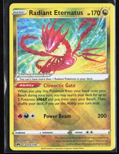 Radiant Eternatus 105/159 - Pokemon Crown Zenith - Radiant Rare - NM