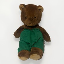 Vintage 1986 Ltd Com Brown Preppy Teddy Bear Stuffed Animal Plush Green Pants