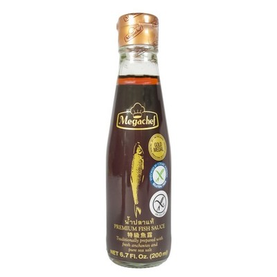 Megachef Fischsauce Premium Fish Sauce Fischsosse Nuoc Mam Nam Pla 200ml