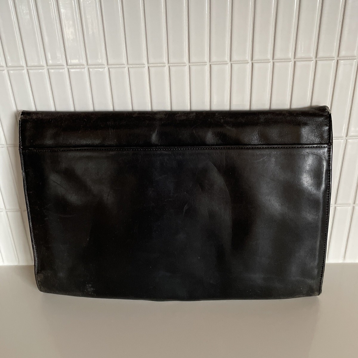 COACH Vintage 90s Attache Satchel Briefcase Envelope Clutch Art