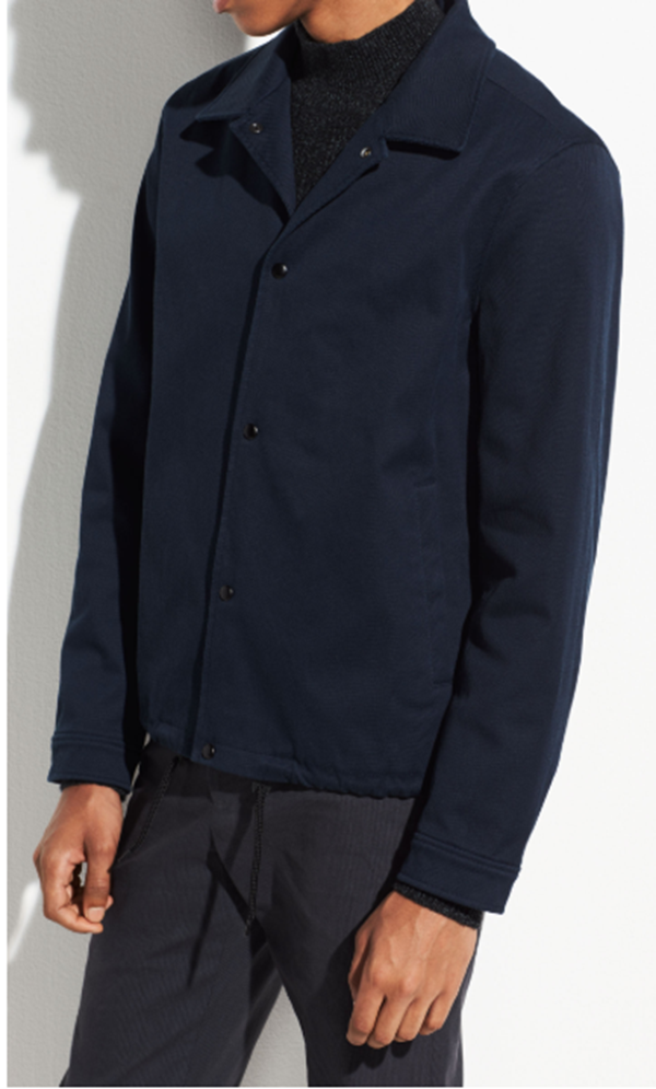 Vince Men's Small Modern Coaches Jacket Coastal Blue NWT Vince Men's Small Modern Coaches Jacket Coastal Blue NWT