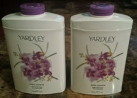 Lot Of 2 Yardley London April Violets Perfumed Talc In Decorative Tins Lot Of 2 Yardley London April Violets Perfumed Talc In Decorative Tins