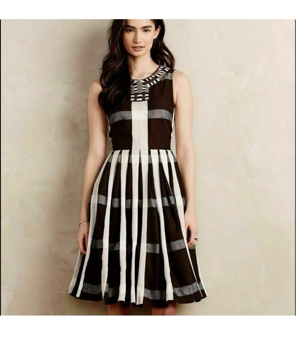 maeve anthropologie brown plaid dress Cream Beaded Pleated Fit Flare EUC Sz 0 Color:Charcoal Grey Preferably out in a summer maxi sundress Black Fitted Maxi Dress: