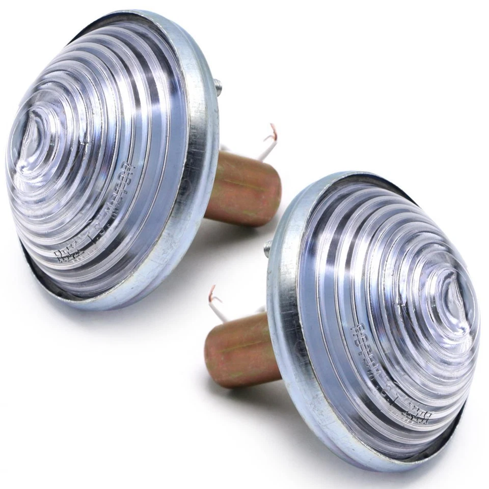 Set Clear Amber Turn Signal Light Lamp For Jeep CJ-3B CJ3 CJ5 CJ6 1955 - 1975 - Image 4 of 4