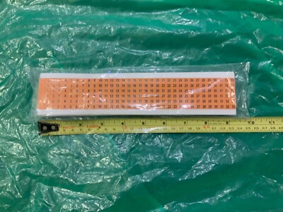 BRADY Wire Marker Cards WM-1-33-OR-PK ; LRM1-33OR  25 CARDS