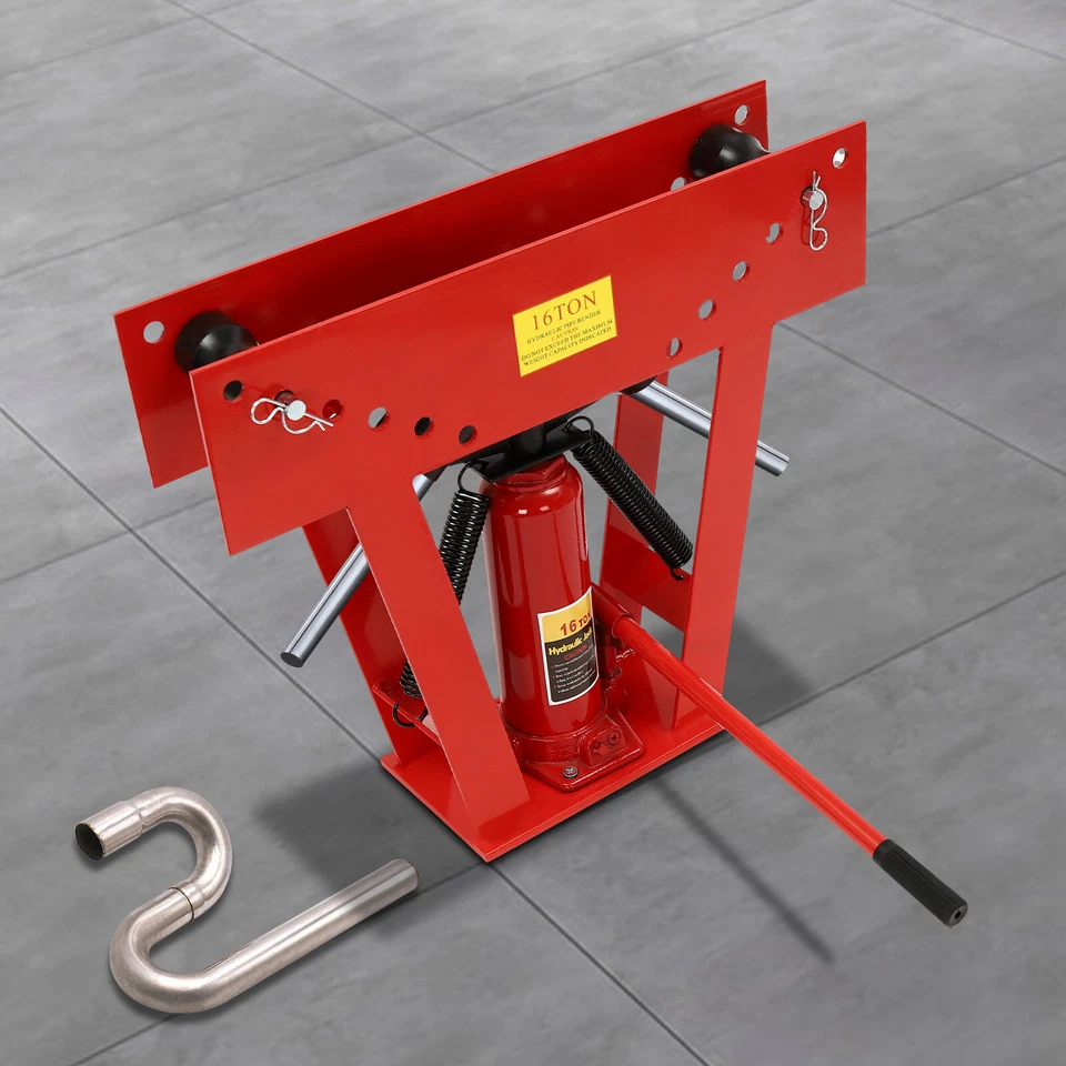 Herramienta dobladora de tubos hidráulica manual máquina dobladora de tubos de alta resistencia 16T roja Foto 4 de 4
