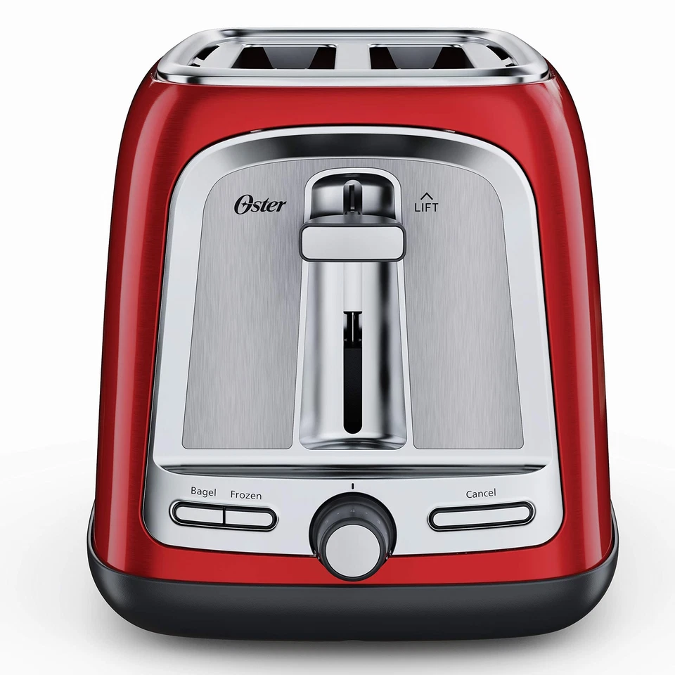 Oster TSSTTRJB08 2-Slice Toaster with Advanced Toast Technology, Candy Apple Red - Image 2 of 3