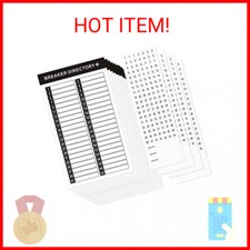 16 Sheets Breaker Panel Labels Electrical Box Sticker Numbers Breaker Panel Labe