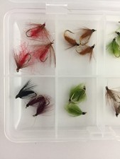 FLY Fishing Bobs Bits + FREE FLY BOX Size 12-14 Trout Flies UK 24 flies #325