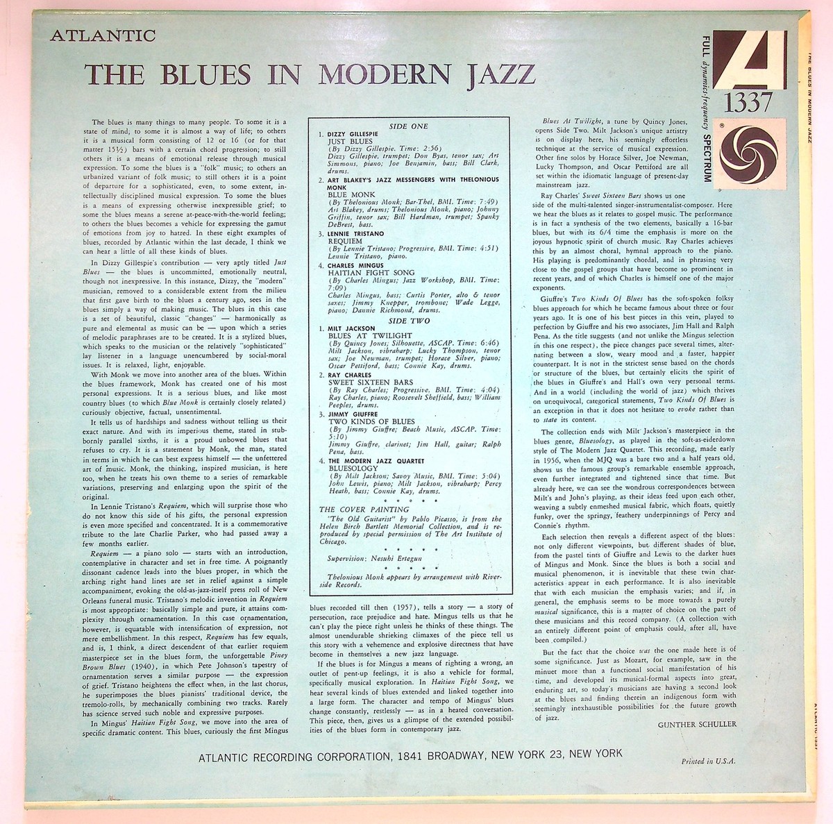 EBOND Various - The Blues In Modern Jazz Vinile - Atlantic - 133