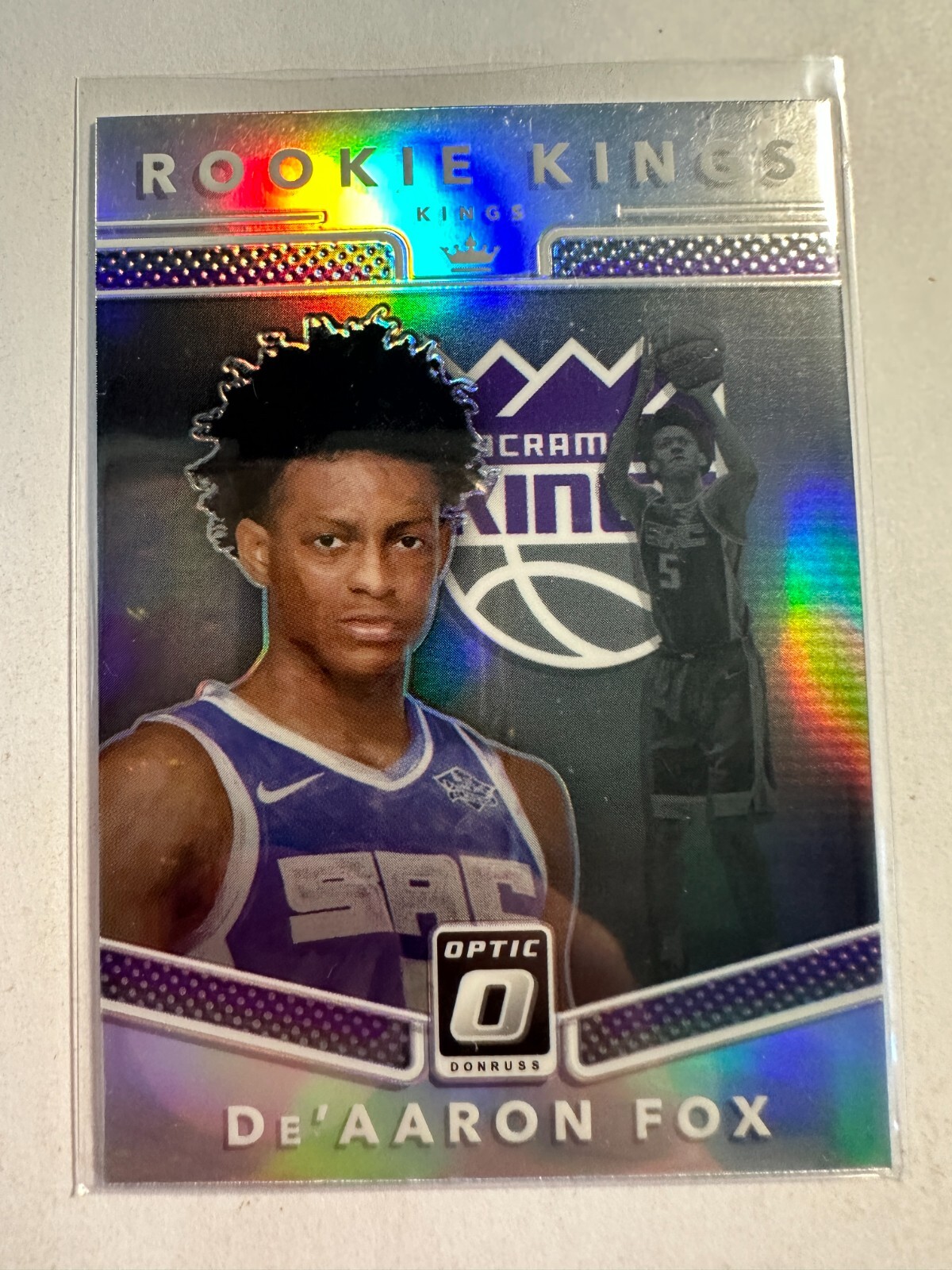 K106,861 - 2017-18 Donruss Optic Rookie Kings Holo #5 De'Aaron Fox