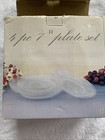 KIG Trellis Fleur De Lis 7” Dessert Plate Clear Excellent Condition Set Of 4 — photo 3