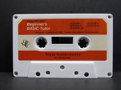 Beginner's Basic Programming Tutor, TI-99/4a, Cassette, Texas Instruments, 1982
