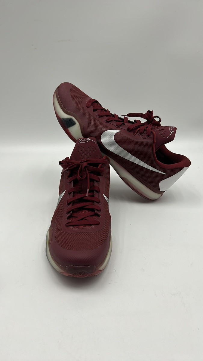 Nike Kobe X 10 TB Lower Merion Maroon Red Silver Men's Size 17