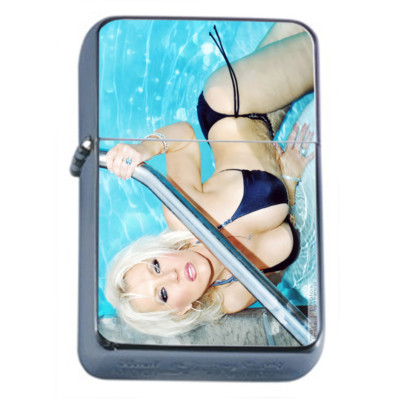 Oklahoma Pin Up Girls D13 Flip Top Oil Lighter Wind Resistant 