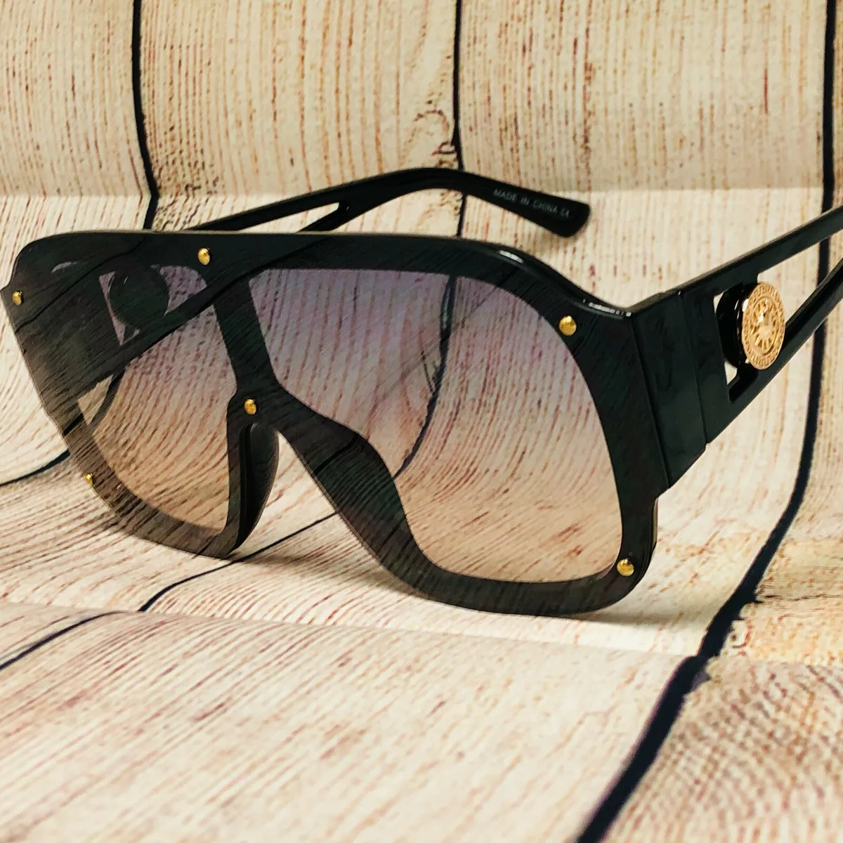 Gafas De Sol Lentes Para Mujeres Hombres Grande Flat Lens Women Men  Sunglasses