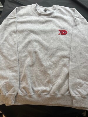 Chi Phi Ash Gray Crewneck w/Embroidered Letters sz XL