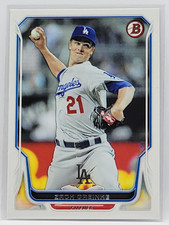 2014 Bowman #163 Zack Greinke Card, Los Angeles Dodgers