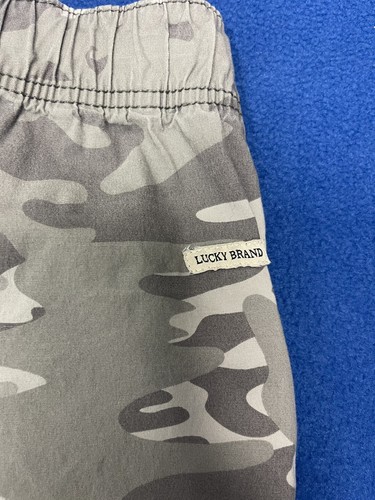 Youth Boy's Lucky Brand Camo (grey)Cargo Shorts Drawstring Cotton Sz Med (10/12) - Picture 9 of 21