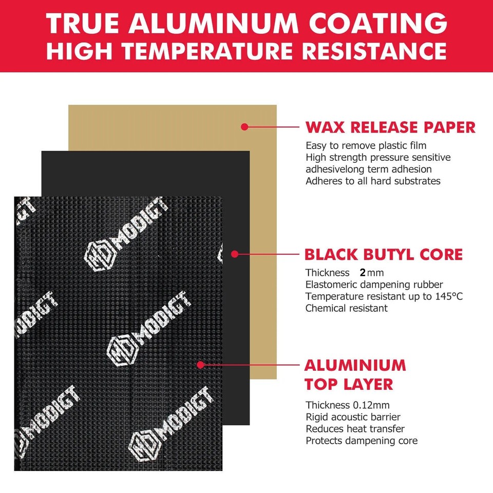 24sqft Car Sound Deadening Mat Butyl Automotive Sound Deadener For jeep