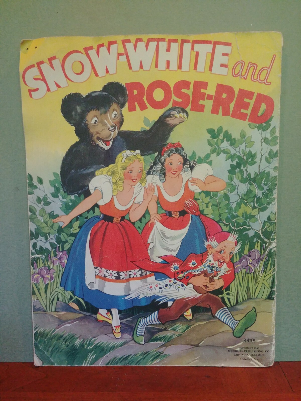 1938 Linen Children's Book "SnowWhite and RoseRed" Bright Colored Pics * eBay