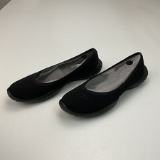 Lissom Flyte Women Black Sole Slip On Comfort Ballet Flats - US 9