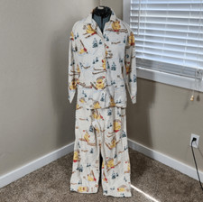 Nick Nora Pajamas Ducks Sledding Y2k Pajamas Size L