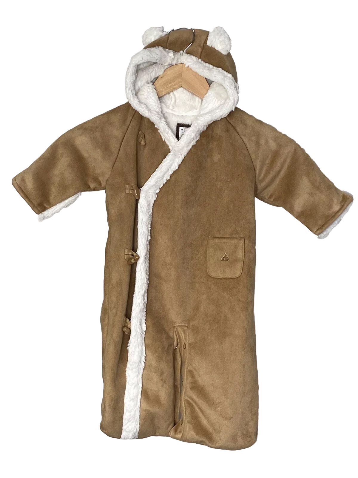 Baby Gap Baby Bunting Snowsuit shearling lined Brown Hooded Months 3 To 6 Months eBay