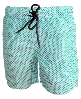 Baileys Freizeit Swim Short Beach mint dunkelblaue Tropfen Gr. M bis 6XL
