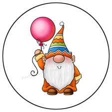 BIRTHDAY GNOME ENVELOPE SEALS LABELS STICKERS PARTY FAVORS