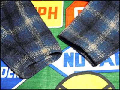 ジャケット・アウター 40s Vintage Wool Ombre Check Belted JKT Sportclad 1930s 1940s Vintage Wool Sport Jacket Ombre Check Men's