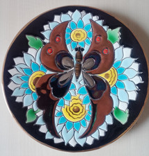 Butterfly On Flowers Decorative Plate
