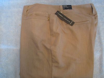 Damen Larry Levine Hosen Größe 14 Heather Brown Freizeit Nwt