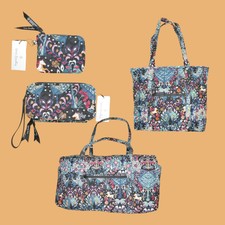 Set Of 4 Vera Bradley X Enchantment Large Duffle, Rfid Crossbody, Coin Purse Nwt