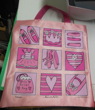 New/ Tag Horizon Dance Satin flat Tote Pink Shoes Dance Gear girls