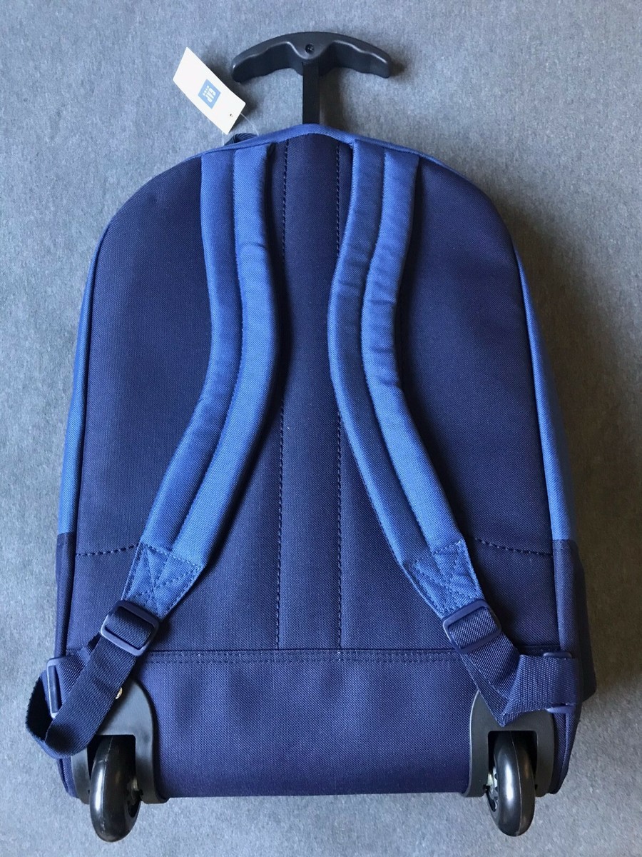 GAP GapKids NWT Boys Blue & Orange Colorblock Roller Backpack